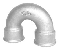 GF Galvaniseret dobbelt b�jning - Muffe/Muffe - 1/2