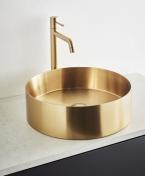 Hafa Circle �38 fritst�ende bowlevask - Uden overl�b - B�rstet messing