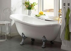 Hafa Queen fritst�ende badekar 1570 m/krom l�vef�dder