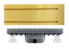 Purus Line STEEL afl�bspakke 800 mm - vandret - B�rstet messing