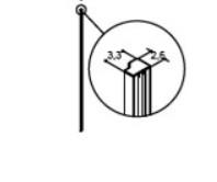 Dansani Match Anslagsliste 8 til model A,B,C - Smal - Matkrom