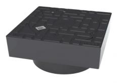 NID 315 mm karm/d�ksel u/l�s, firkantet, fast, 12,5 t, komposit