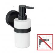 Wenko Pavia s�bedispenser til v�g - Mat sort - Skruefri