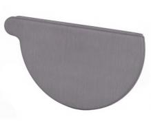 VM ZINC endebund, halvrund, h�jre, QUARTZ-ZINC - 280 mm