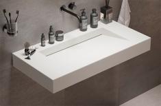 Ideavit Solidsquare 90 h�ndvask t/v�g - Uden overl�b - Uden hanehul