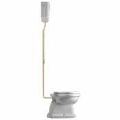 Lavabo Retro HIGH toilet med messing r�r og S-l�s - Blank hvid