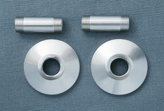 Str&oslash;mberg tilslutningss&aelig;t TS9 57mm - B&oslash;rstet st&aring;l