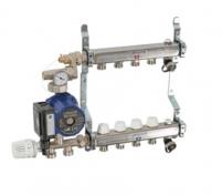 SALUS Gulvvarmeunit til 2 kredse i rustfrit st�l