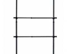 Wenko Hercules b�jlestang til garderobe - Sort - 2 stk