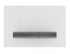 Geberit Sigma 50 Square betjeningsplade - Hvid/Sort krom