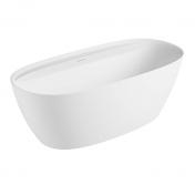 Kriss Style fritst�ende badekar - Mat hvid