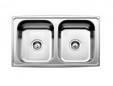 Intra Horizon HZ815D dobbelt k�kkenvask - Rustfrit st�l