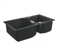 Grohe K700 dobbelt k�kkenvask - Sort granit