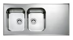 Intra AH12-KV st�lbordplade k�kkenvask - Vendbar - Dobbelt - 120 cm