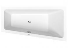 Duravit No.1 asymmetrisk badekar t/indbygning - 150 x 80 - H�jre - 1 rygl�n