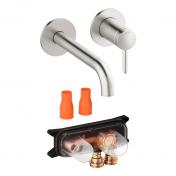 Damixa Iris komplet h�ndvaskarmatur til indbygning - Steel