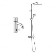 Damixa Silhouet Touchless komplet pakke til bad m/hovedbruser - Krom