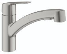 Grohe Start k�kkenarmatur m/udtr�ksbruser - Supersteel