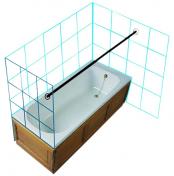 Van Der P Forh�ngstang 200cm m/2 v�gflanger - Rustfri st�l