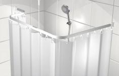 Van Der P b�jelig badeforh�ngsstang 2 meter - Hvid