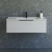 Dansani Mido+ Classic 101 m�bels�t m/Amber vask og 1 skuffe - Striber/mat sand