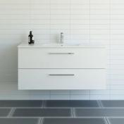 Dansani Mido+ 120 m�belpakke m/Amber vask og 2 skuffer - Mat hvid