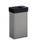 Gustavsberg Artic Small 33 m�bels�t - vask til venstre - Askegr�/sort