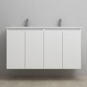 Sanibell Online 121 m�bels�t m/4 grebsfri l�ger og dobbeltvask - Mat hvid