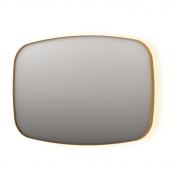 Sanibell Ink SP30 superellipse spejl m/backlight, varme og sensor 120 x 80 cm - B�rstet mat guld
