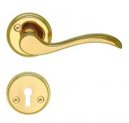 Beslagsboden vintage indend�rs d�rgreb inkl n�gleskilt - Poleret messing