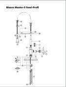 Blanco brusehoved til Master-S Semi - St�l-look