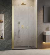 Str�mberg Noma 45 svingd�r m/sidepanel 1000mm - Venstre - B�rstet messing