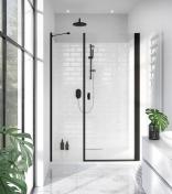 Str�mberg Noma 45 svingd�r m/sidepanel 1100mm - H�jre - Mat sort