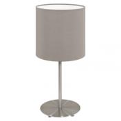 Eglo Pasteri bordlampe - B�rstet st�l/Taupe