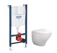 Gustavsberg Nautic Hygienic Flush toiletpakke inkl. s�de m/softclose, cisterne og hvid betjening
