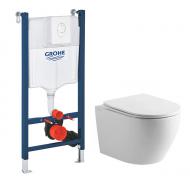 Lavabo Studio RIMless toiletpakke inkl. s�de m/soft-close, cisterne og hvid betjening