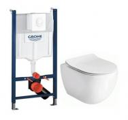 Lavabo Glomp rimless toiletpakke inkl. s�de m/soft-close, cisterne og hvid betjening