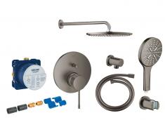Grohe Essence komplet brusesystem m/Rainshower 310 og SmartActive t/indbygning - B�rstet hard graphite