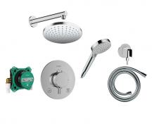 hansgrohe Ecostat Comfort S 200 komplet bruses�t t/indbygning - Krom