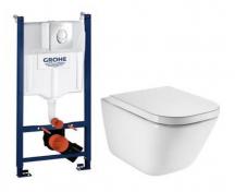 Laufen Roca Gap RIMless toiletpakke inkl. s�de m/softclose, cisterne og krom betjening