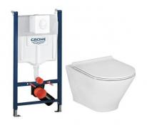 Laufen Roca Gap round RIMless toiletpakke inkl. s�de m/softclose, cisterne og hvid betjening