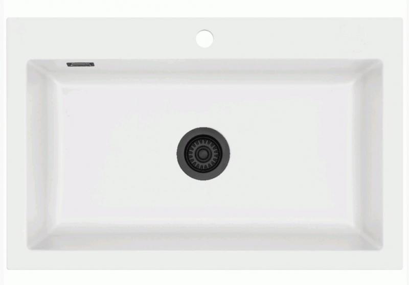 Lavabo Mera 80 porcel&aelig;nsk&oslash;kkenvask - Sort afl&oslash;b