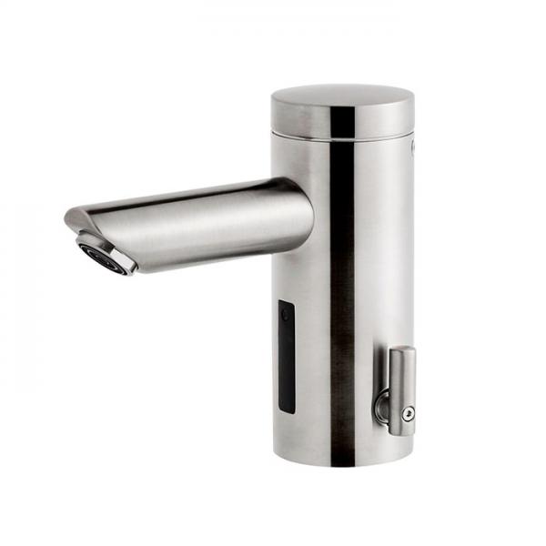 Cass&oslash;e Conti+ Lino L10 ber&oslash;ringsfrit h&aring;ndvaskarmatur m/batteri - B&oslash;rstet krom