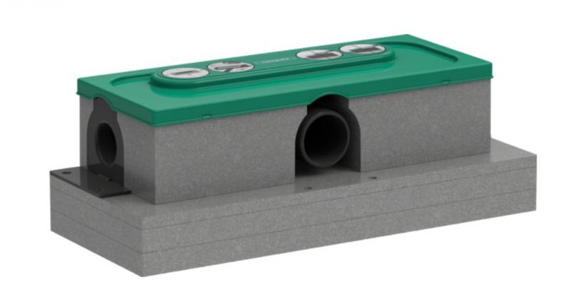 Hansgrohe uBox Indbygningsdel til bruseafl&oslash;b, vandret installation