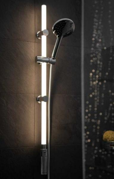 Wenko bruses&aelig;t m/12 LED farver i brusestang - &Oslash;120 - Kan ogs&aring; limes