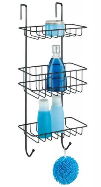 Wenko Revigo trippel brusehylde til brusev&aelig;g - Sort