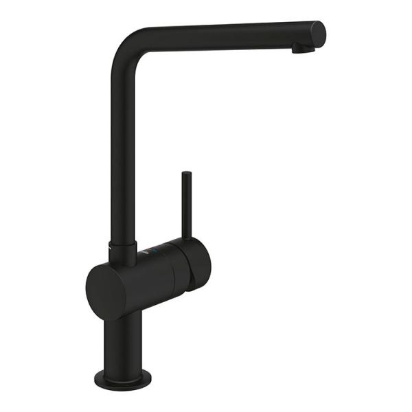 Grohe Minta k&oslash;kkenarmatur m/L-tud - Mat sort