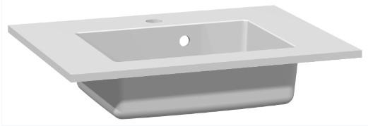 Dansani Minore 60 m&oslash;belvask - Uden hanehul - Hvid mat