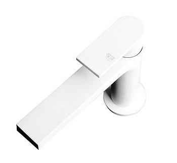 Eico Via Manzoni h&aring;ndvaskarmatur h&oslash;j model m/ bundventil - mat hvid