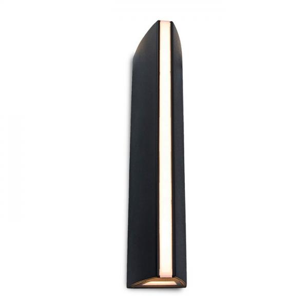 Lutec Architectural Leo udend&oslash;rslampe til v&aelig;g - Mat sort